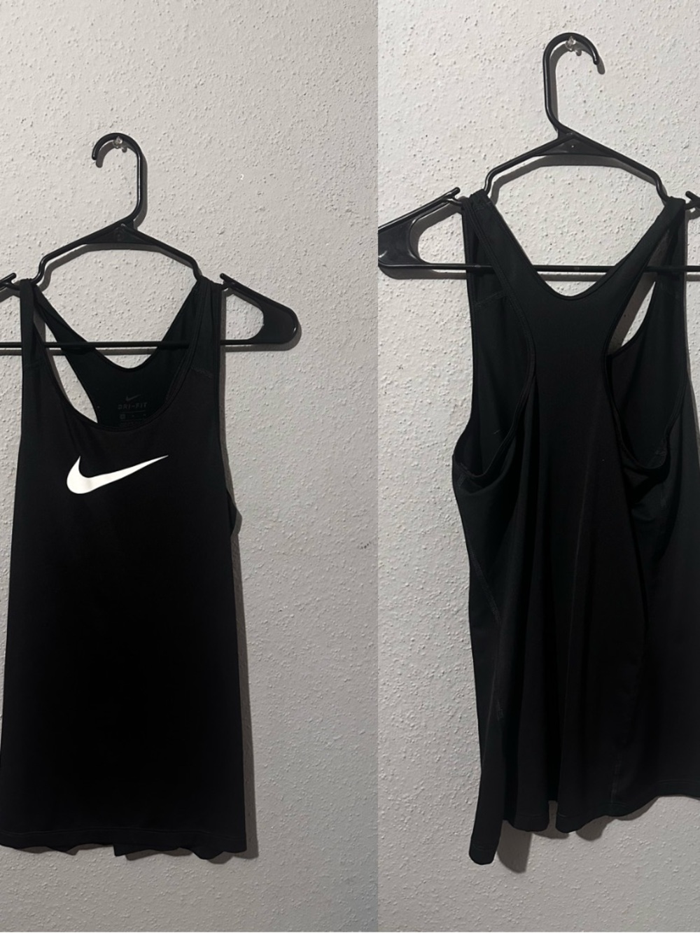 Nike Black Racerback Training Tank with White Swoosh